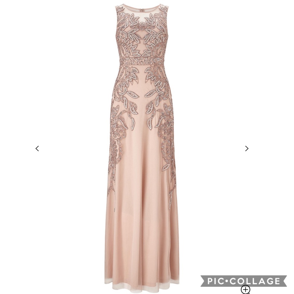 Adrianna-Papell PLUS size beaded sleeveless long gown - Picture 14 of 16
